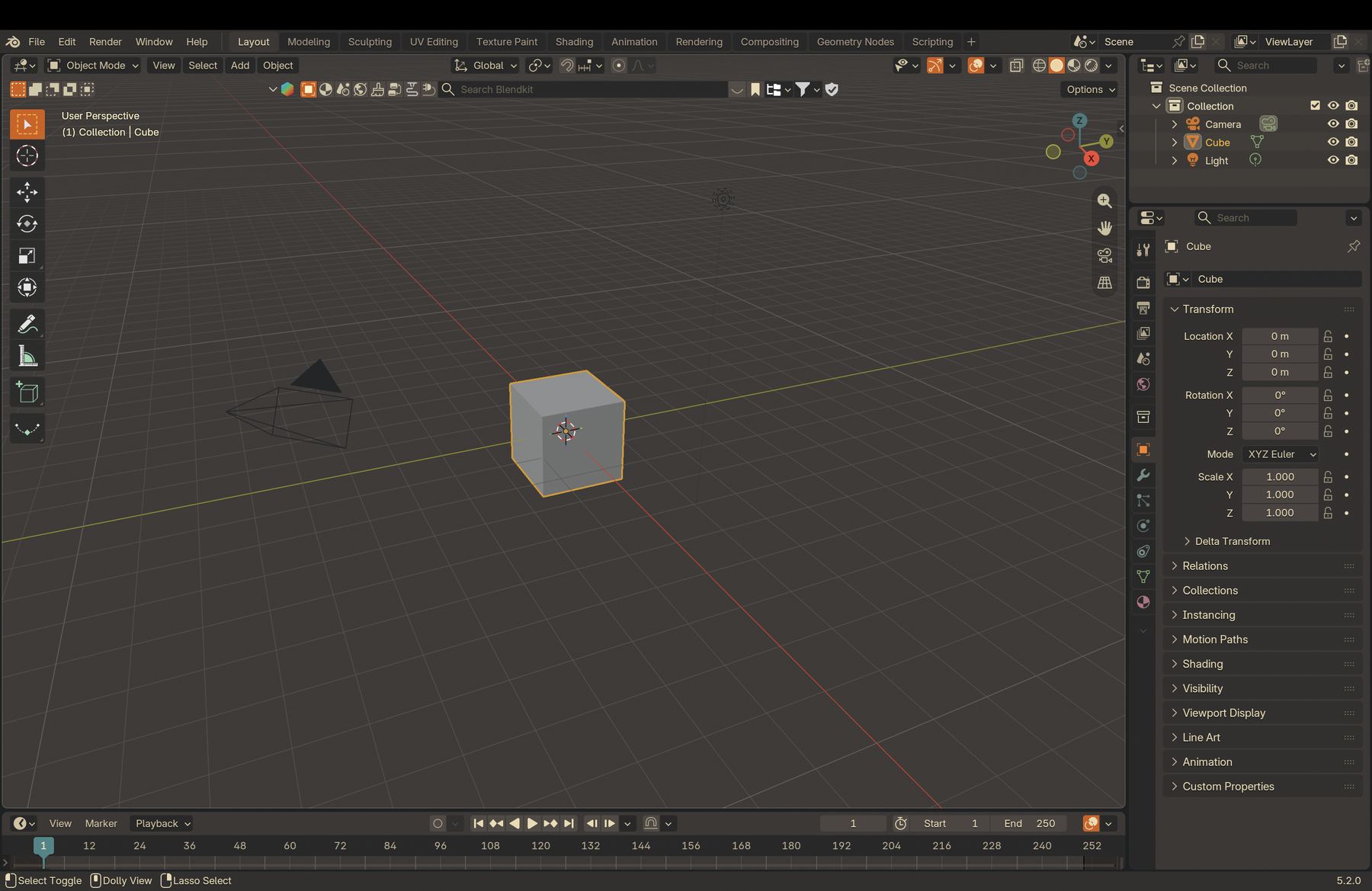Blender window with AIPilot answering on top